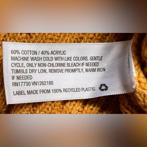 Universal Thread Long Sleeve Mustard Yellow V-Neck Knit Pullover Sweater. XS. - Picture 6 of 6